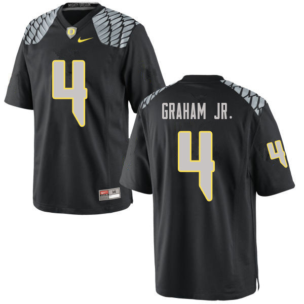 Men #4 Thomas Graham Jr. Oregn Ducks College Football Jerseys Sale-Black